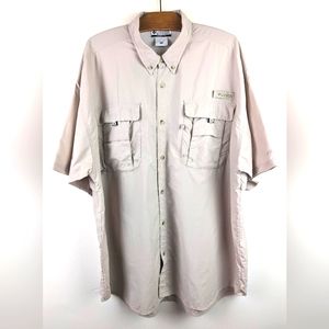 NEW Columbia Men's Performance Fishing Gear Beige XXL Fishing Shirt